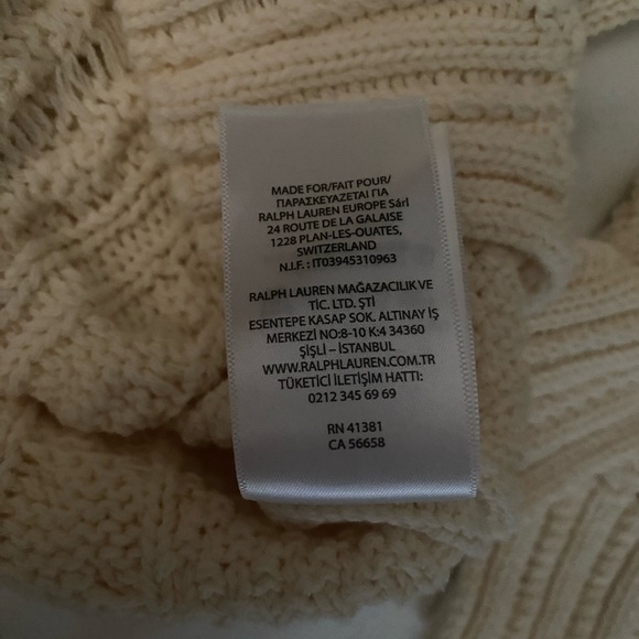 Polo Cream Cable Knit Sweater - Picture 5 of 8